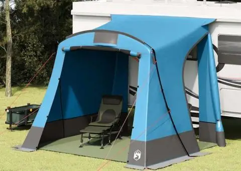 Cort cu acoperiș Altele Albastru și Negru 285 x 255 x 245 cm Poliester - 1/5