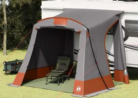 Cort Gri și Portocaliu și Negru 285 x 255 x 245 cm Poliester - 1/5