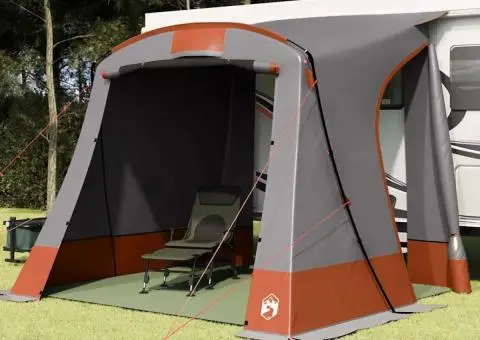 Cort Gri și Portocaliu și Negru 285 x 255 x 245 cm Poliester - 3/5