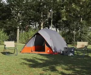 vidaXL Cort Gri și portocaliu 320 x 275 x 190 cm