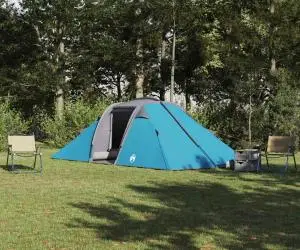 vidaXL Cort cu acoperiș Altele Albastru și Negru 510 x 240 x 156 cm Poliester