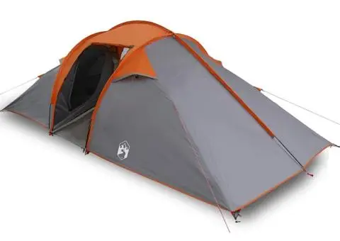 Cort Gri și Portocaliu și Negru 510 x 240 x 156 cm Poliester - 3/5