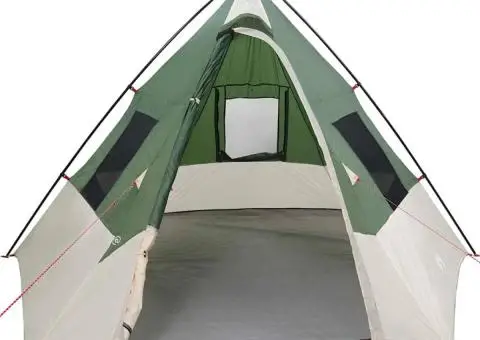 Cort cu acoperiș Altele cu aerisire de aer Verde și Negru 383 x 338 x 217 cm - 4/5