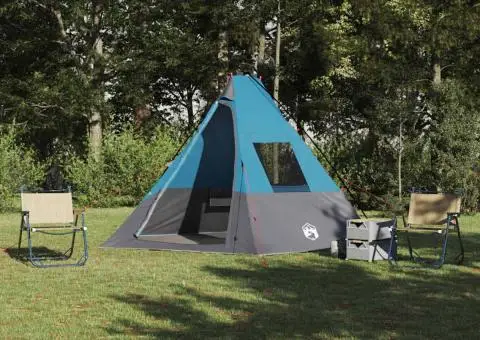 Cort cu acoperiș Altele cu aerisire de aer Albastru și Negru 383 x 338 x 217 cm - 1/5