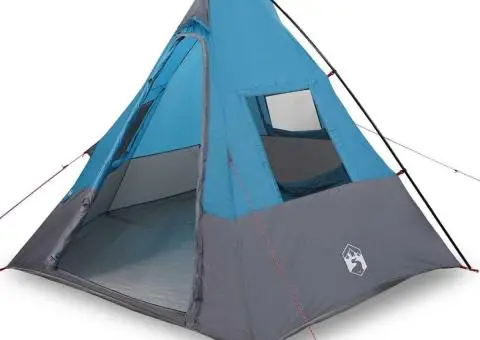 Cort cu acoperiș Altele cu aerisire de aer Albastru și Negru 383 x 338 x 217 cm - 3/5