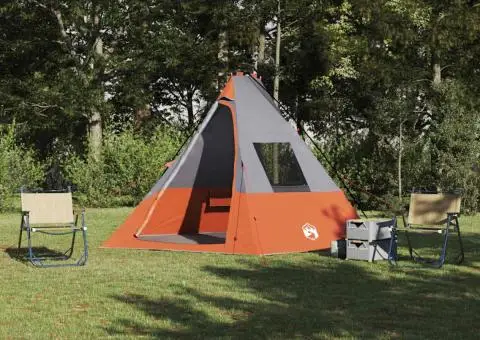 Cort cu acoperiș Altele Gri și Portocaliu și Negru 383 x 338 x 217 cm - 1/5