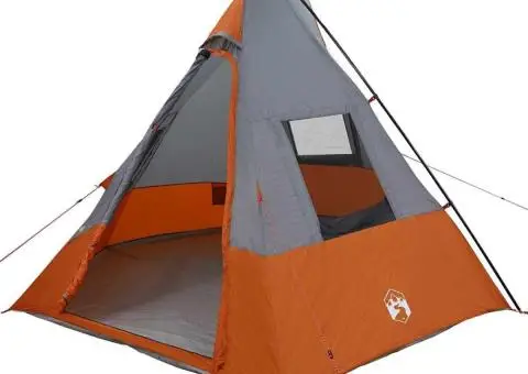 Cort cu acoperiș Altele Gri și Portocaliu și Negru 383 x 338 x 217 cm - 2/5