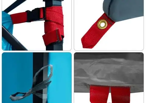 Cort cu acoperiș Altele cu aerisire de aer Albastru și Negru 291 x 291 cm - 5/5