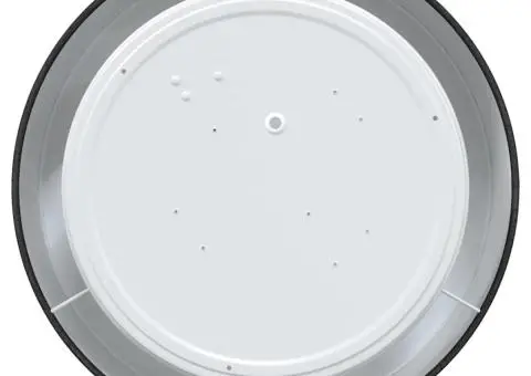 Lustră, negru, montaj încastrat, Ø 30 cm, țesătură, E27 - 4/5