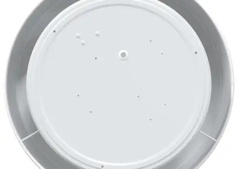 Lustră, alb, montaj încastrat, Ø 30 cm, țesătură, E27 - 4/5