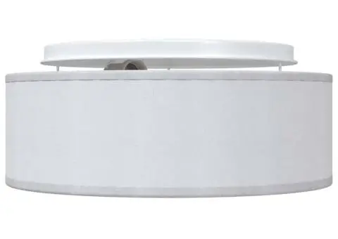 Lustră, gri, montaj încastrat, Ø 30 cm, țesătură, E27 - 3/5