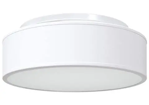 Lustră, alb, montaj încastrat, Ø 38 cm, țesătură, E27 - 2/5