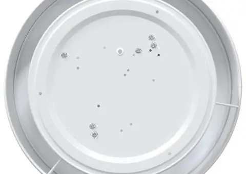 Lustră, alb, montaj încastrat, Ø 38 cm, țesătură, E27 - 4/5