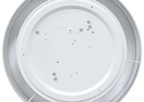 Lustră, gri, montaj încastrat, Ø 38 cm, țesătură, E27 - 4/5