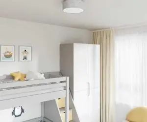 vidaXL Lustră cu abajur model stea, gri, Ø 30 cm, țesătură, E27