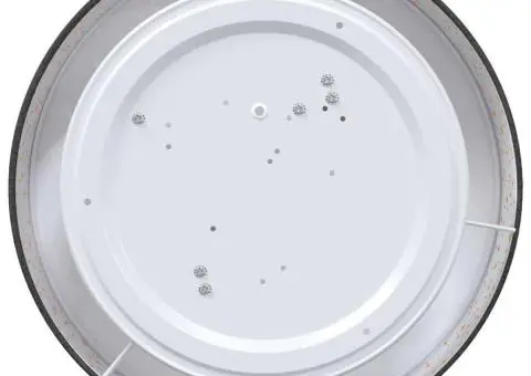 Lustră cu abajur model stea, negru, Ø 38 cm, țesătură, E27 - 4/5