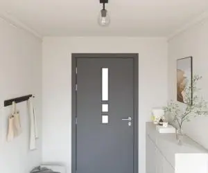 vidaXL Lustră cu abajur din sticlă reglabil, antracit, E27