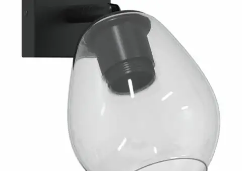 Lustră cu abajur din sticlă reglabil, antracit, E27 - 2/5