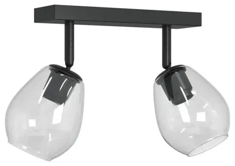 Lustră cu abajur din sticlă reglabil, antracit, E27 - 2/5