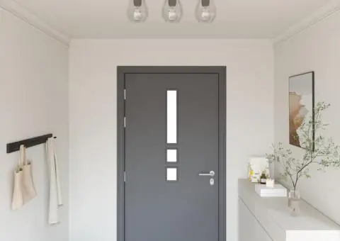 Lustră cu abajur din sticlă reglabil, antracit, E27 - 1/5