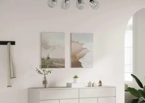 Lustră cu abajur din sticlă reglabil, antracit, E27 - 1/5