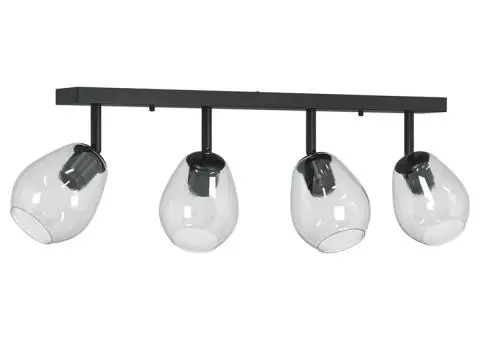 Lustră cu abajur din sticlă reglabil, antracit, E27 - 2/5