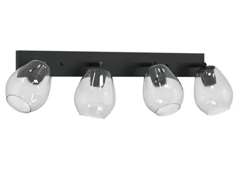 Lustră cu abajur din sticlă reglabil, antracit, E27 - 3/5