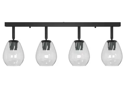 Lustră cu abajur din sticlă reglabil, antracit, E27 - 4/5