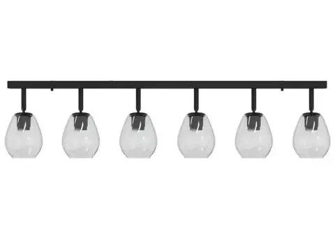 Lustră cu abajur din sticlă reglabil, antracit, E27 - 4/5