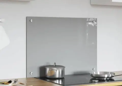 Contrablat bucătărie gri deschis 70x50x0.6 cm sticlă securizată - 3/5