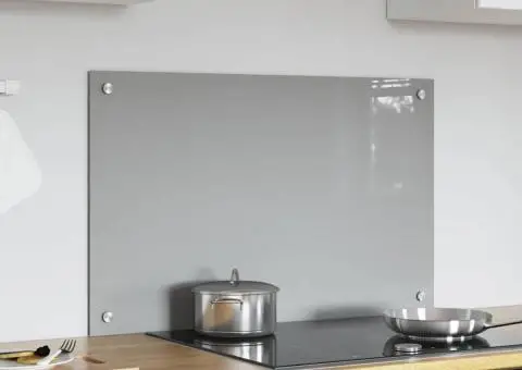 Contrablat bucătărie gri deschis 80x50x0.6 cm sticlă securizată - 3/5