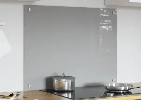 Contrablat bucătărie gri deschis 80x60x0.6 cm sticlă securizată - 3/5