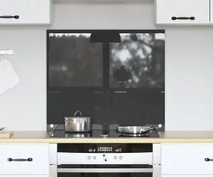 vidaXL Contrablat bucătărie gri închis 70x60x0.6 cm sticlă securizată