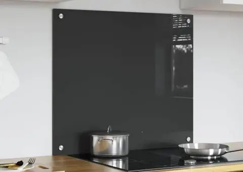 Contrablat bucătărie gri închis 70x60x0.6 cm sticlă securizată - 3/5