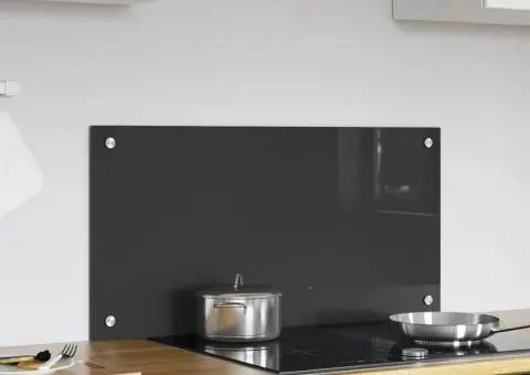 Contrablat bucătărie gri închis 80x40x0.6 cm sticlă securizată - 3/5