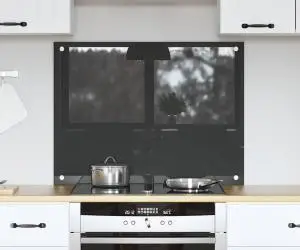 vidaXL Contrablat bucătărie gri închis 80x60x0.6 cm sticlă securizată
