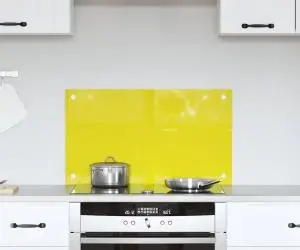 vidaXL Contrablat bucătărie galben 70x40x0.6 cm sticlă securizată