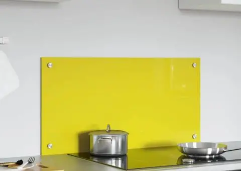 Contrablat bucătărie galben 80x40x0.6 cm sticlă securizată - 3/5