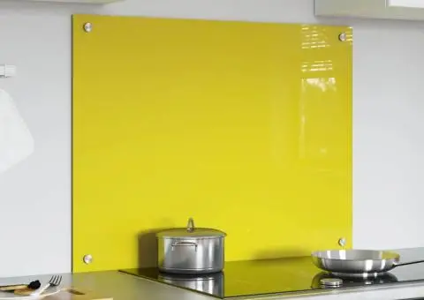 Contrablat bucătărie galben 80x60x0.6 cm sticlă securizată - 3/5