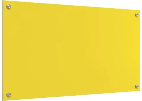 Contrablat bucătărie galben 90x50x0.6 cm sticlă securizată - 2/5