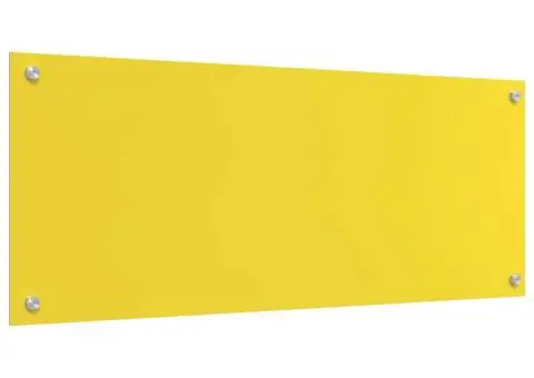 Contrablat bucătărie galben 100x40x0.6 cm sticlă securizată - 2/5