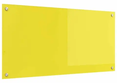 Contrablat bucătărie galben 100x50x0.6 cm sticlă securizată - 4/5