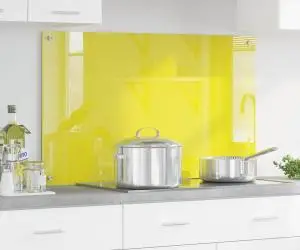 vidaXL Contrablat bucătărie galben 100x60x0.6 cm sticlă securizată