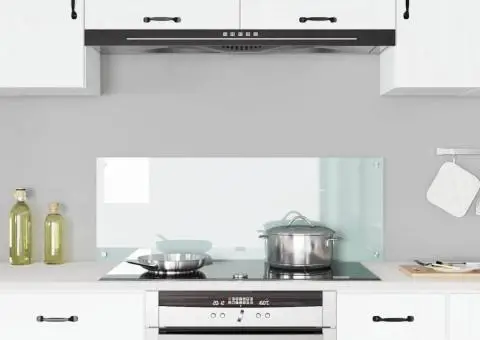 Contrablat bucătărie alb 110x40x0.6 cm sticlă securizată - 3/5