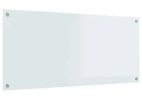 Contrablat bucătărie alb 110x50x0.6 cm sticlă securizată - 4/5