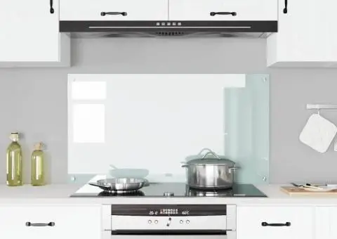 Contrablat bucătărie alb 110x60x0.6 cm sticlă securizată - 3/5