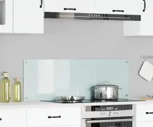 vidaXL Contrablat bucătărie alb 120x40x0.6 cm sticlă securizată