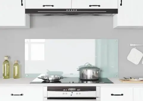 Contrablat bucătărie alb 120x50x0.6 cm sticlă securizată - 3/5