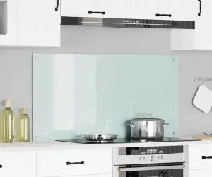 vidaXL Contrablat bucătărie alb 120x60x0.6 cm sticlă securizată