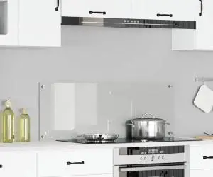 vidaXL Contrablat bucătărie transparent 110x40x0.6cm sticlă securizată